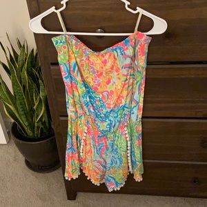 🌺EUC Lilly Romper with Pom-Poms 🌸